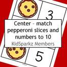 Pizza center - count pepperoni slices 0-10 and match with numbers.