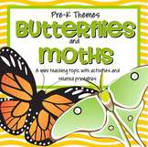 Butterflies and Moths theme pack for preschool and pre-K - 46 pages.