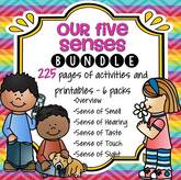 The Five Senses bundle includes all 6 packs at a great discounted price.  Perfect for your All About Me theme unit.