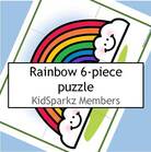 Rainbow 6 piece puzzle