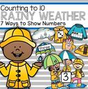 Rainy day weather counting to 10 hands-on center for preschool and kindergarten
