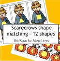 Scarecrows shape matching - 12 shapes.