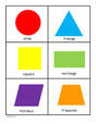 18 2D shapes cards in color
