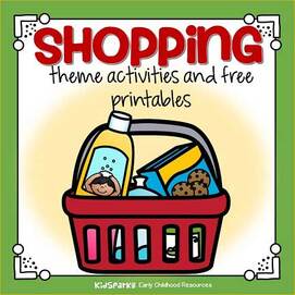 Shopping theme activities for preschool and kindergarten