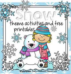 Snow theme activities for preschool and kindergarten