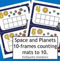 Space and planets counting mats