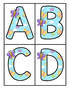 Spring butterflies theme large alphabet cards
