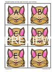 Bunnies and bunny tails alphabet cards - match upper and lower case letters. 