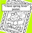 Spring theme coloring printable poster 