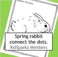 Rabbit connect the dots printable.