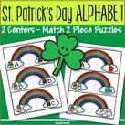 ​St. Patrick's Day full alphabet 2-piece puzzles - 2 ways to play.