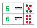 Strawberry numbers, 10-frames and sets matching flashcards to 20