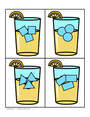 .Summer lemonade 2D ice shape matching center - 12 shapes
