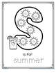 S is for summer color and trace printable