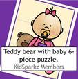 Babies puzzle - baby with teddy
