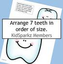 Order by size - teeth.