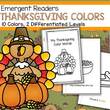 Thanksgiving Color Words: Emergent reader plus coloring book with 2 versions/levels. 