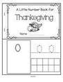 Number Book for Thanksgiving -counting and number recognition 0-10 using 10-frames. 