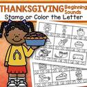 Beginning sounds stamp or color the correct letter for each picture.  