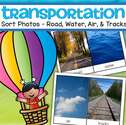 Transportation sorting photos - road, water, air tracks.
