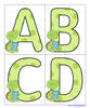 Large upper case letters with a Turtles theme. 