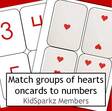 Valentine's Day activity - Match heart sets to numbers 1-10.