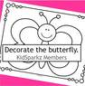 Valentine's Day butterfly creative coloring printable.