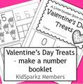 Valentine's Day math activity booklet 0-10. Counting, tracing and filling 10-frames.