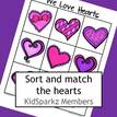 Valentine's Day flexible matching cards - print 2 copies, use for lotto, concentration and memory games. 