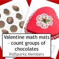 Valentine's Day theme math mats