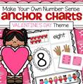 Children make their own Valentine's Day cut and paste number sense pages 1-10