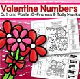 Valentine's Day Numbers - 2 cut and paste worksheets.