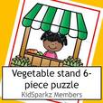 Vegetables 6-piece puzzle for preschool
