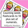 Watermelon seeds counting and matching center 0-10. 