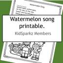 Watermelon song printable