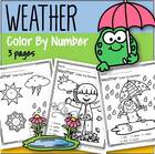 Weather color by number printables