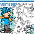 Winter alphabet printables - make a book - letters, winter concepts, interactive pictures.