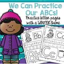Alphabet practice printables for a winter theme-28 pages