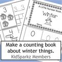Little Number Book for Winter Children can recognize the numerals, count the sets, trace the numbers, and fill in the 10-frames by stamping or coloring