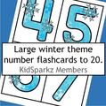 Large numbers 0-20 with a winter theme. Use to make activities and for room decor.