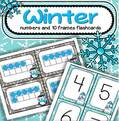 Winter numbers flashcards to 20