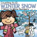Winter snowflakes counting to 10 hands-on center for preschool and kindergarten