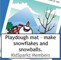Winter snowflakes playdough mat for preschool