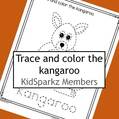 Kangaroo tracing printable