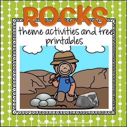 rocks theme activities and printables for preschool pre k and