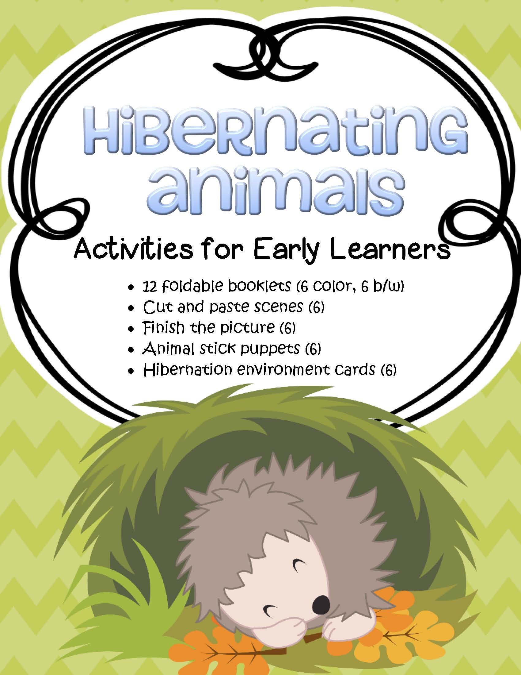 Download Hibernating Animals - Activities for Preschool, Pre-K and Kindergarten