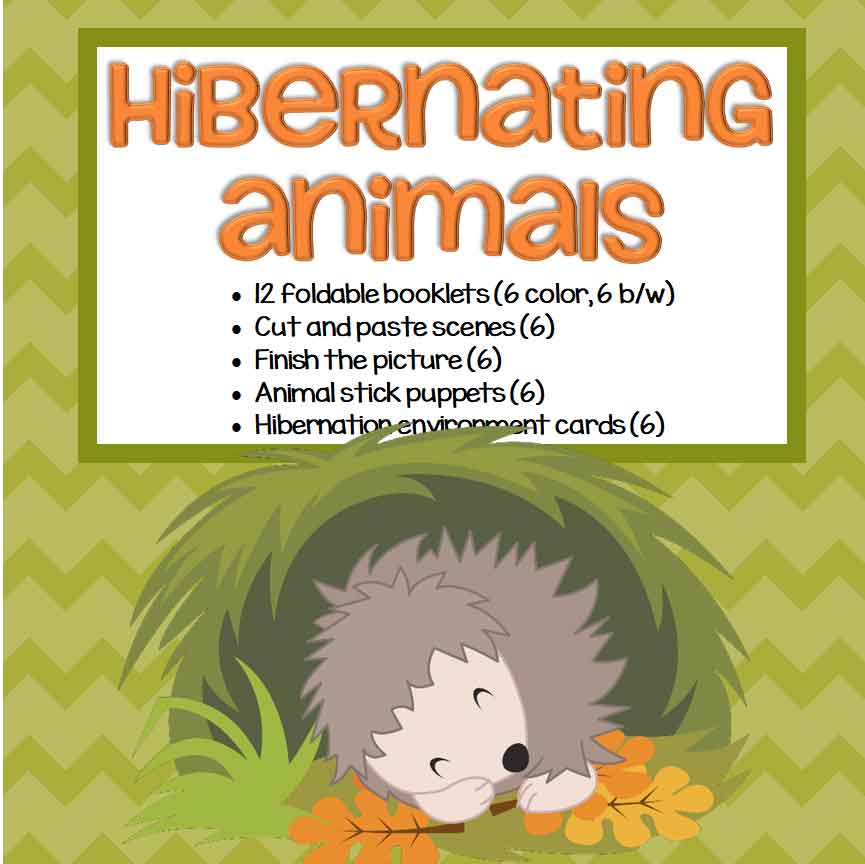 Hibernating Animals - Activities for Preschool, Pre-K and Kindergarten