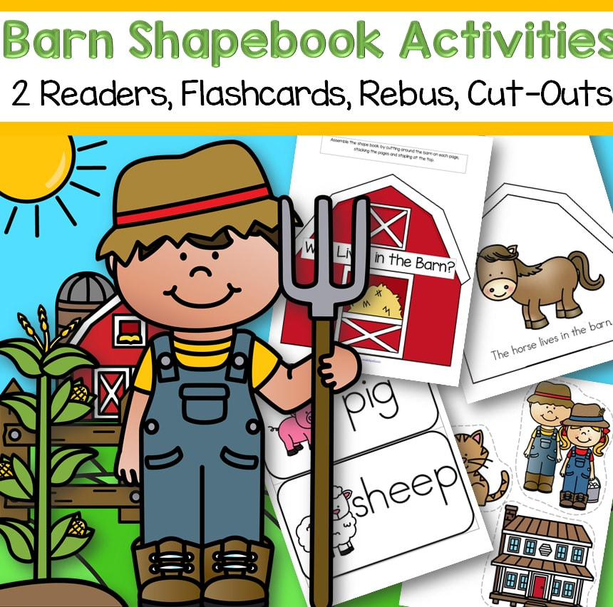 Farm Animals Reader With Supporting Activities for Preschool and Toddlers