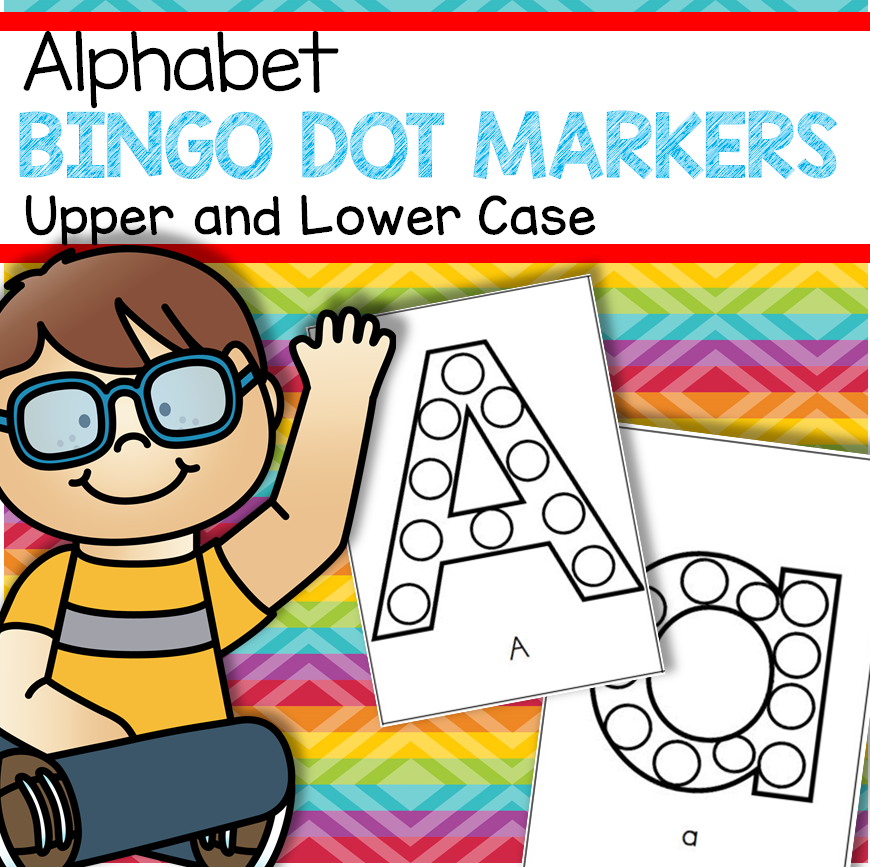 Bingo Dot Marker Alphabet Printables, Upper and Lower Case