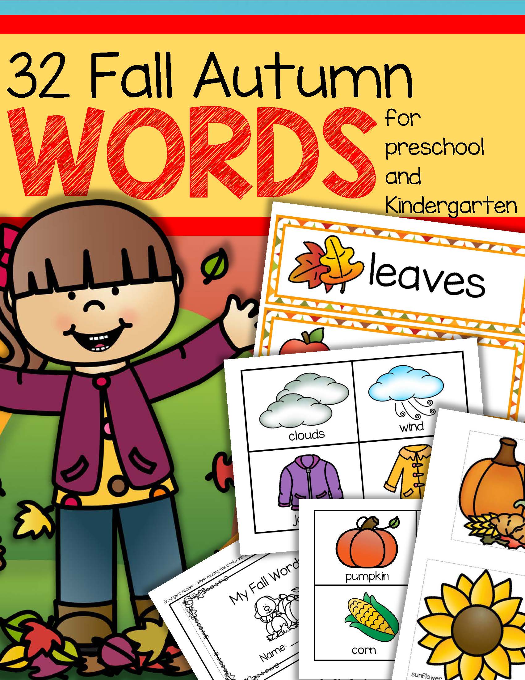 FALL AUTUMN Vocabulary Center & Group Activities for Preschool